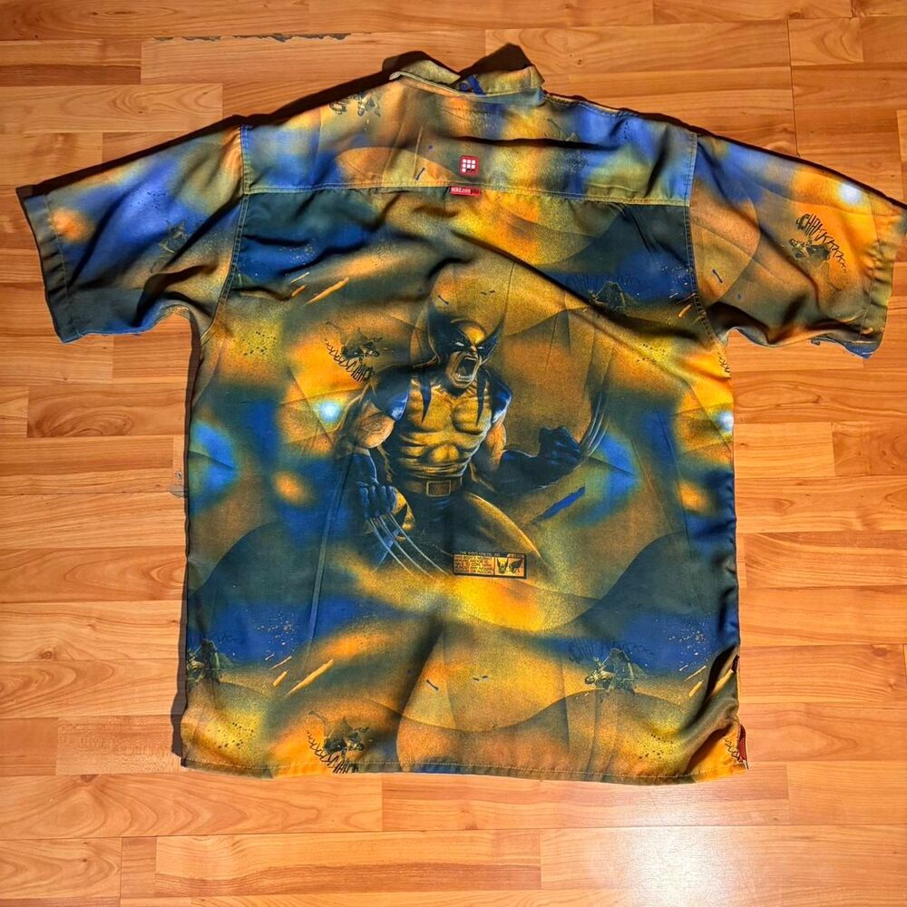 Vintage Ecko Unltd Wolverine Multicolor Graphic Shirt Marvel Button Up Shirt